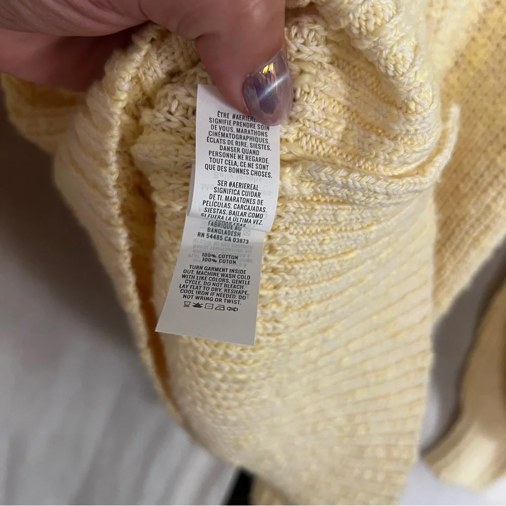 Aerie Hits The Spot Mock Neck Yellow Sweater - Picture 8 of 9
